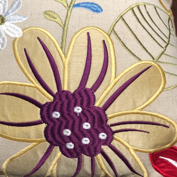 Flower Power Throw Pillows Set of Two - Picture 3 of 7